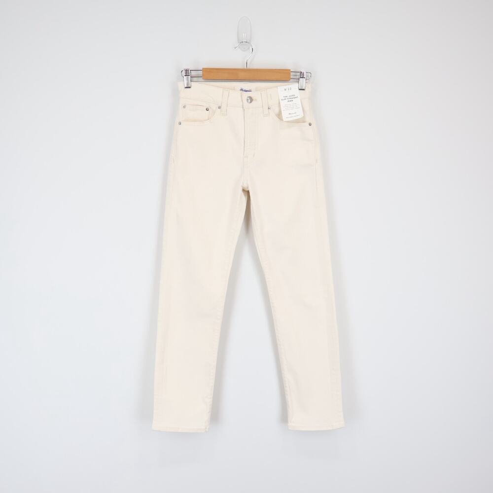 NWT Madewell The Jules Slim-Straight Jean Comfort Stretch Vintage Canvas Size 23 - Picture 4 of 11
